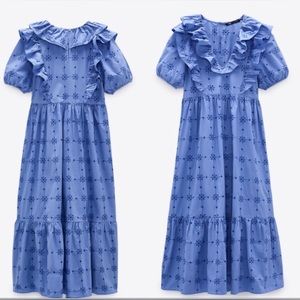 Blue eyelet dress